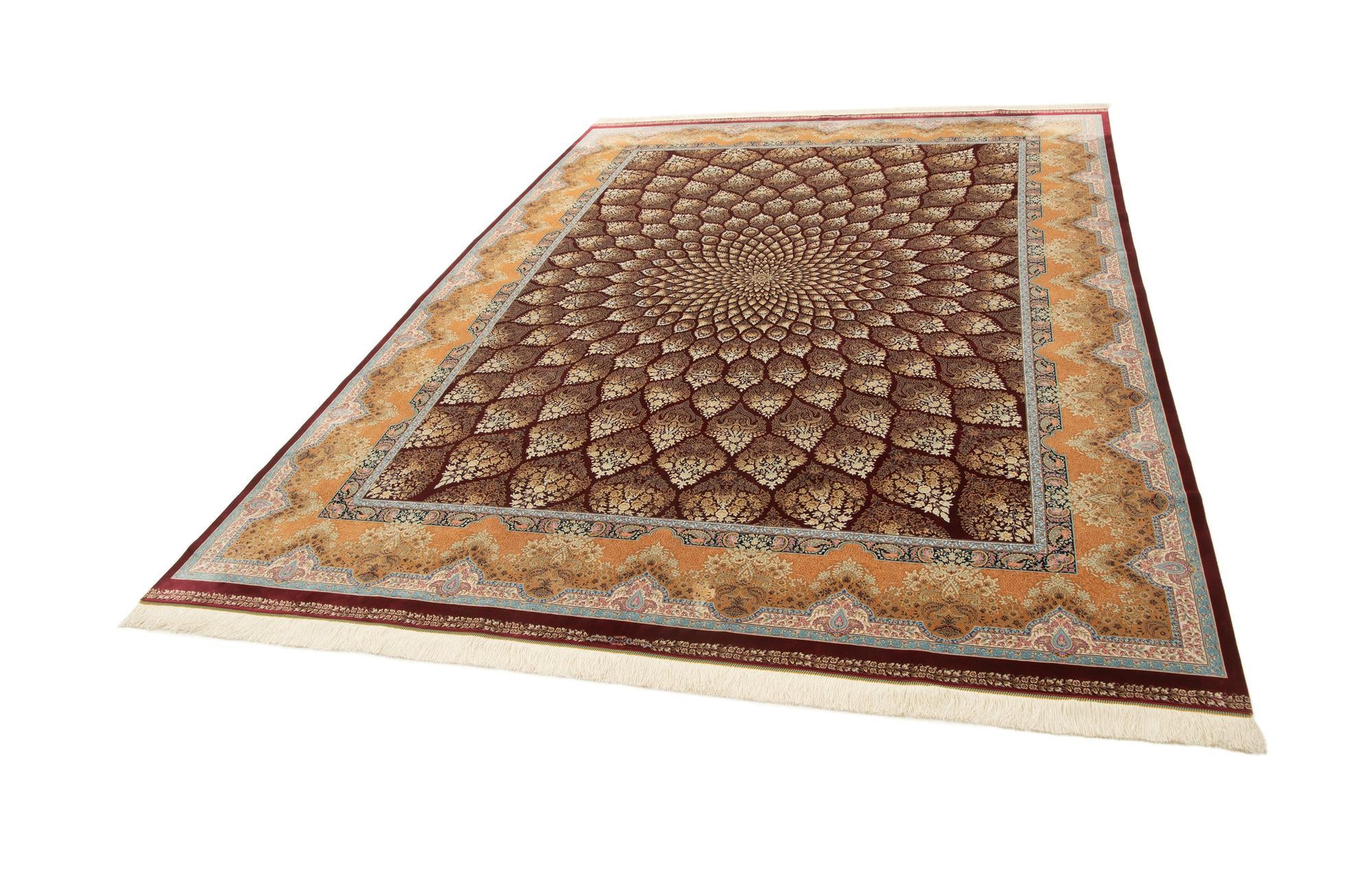 8' x 11' 5 Ghom Design Rug
