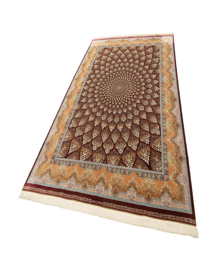 Detail image of 8' x 11' 5 Ghom Design Rug