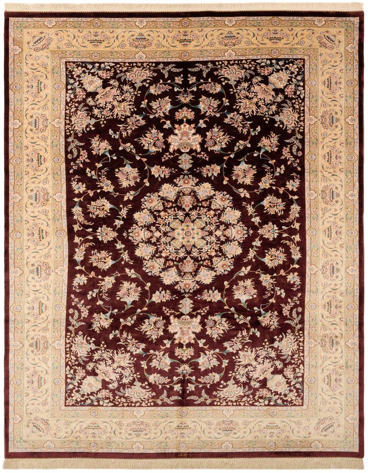 Detail image of 6' 2 x 10' Ghom Design Rug
