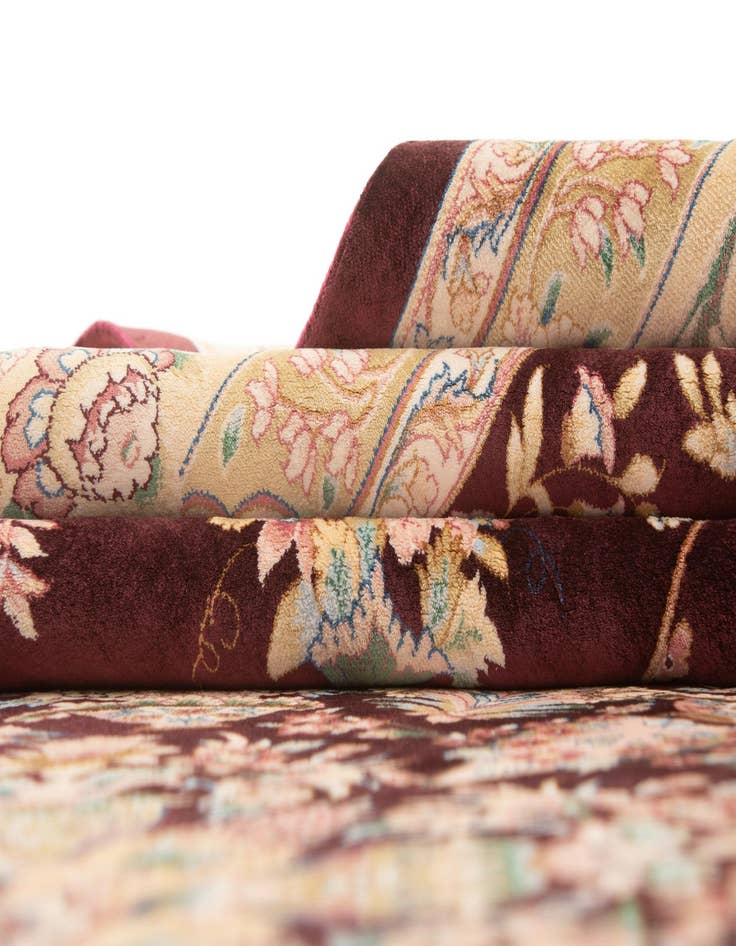Detail image of 6' 2 x 10' Ghom Design Rug