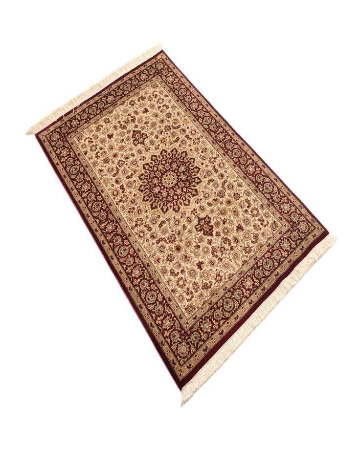 Detail image of 2' 7 x 3' 11 Ghom Silk Rug