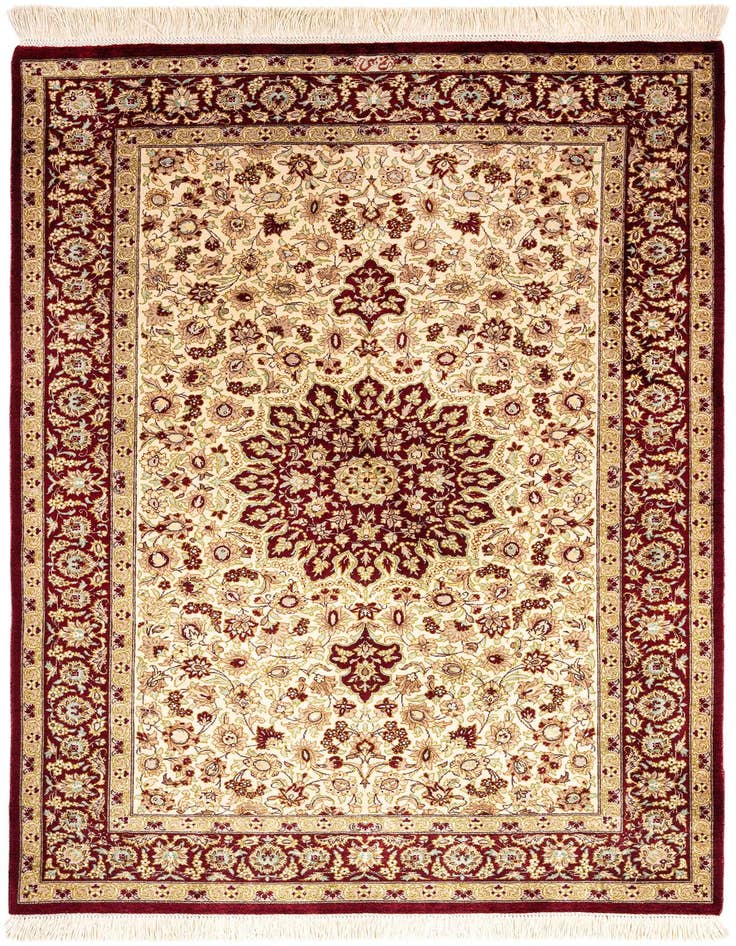 Detail image of 2' 7 x 3' 11 Ghom Silk Rug