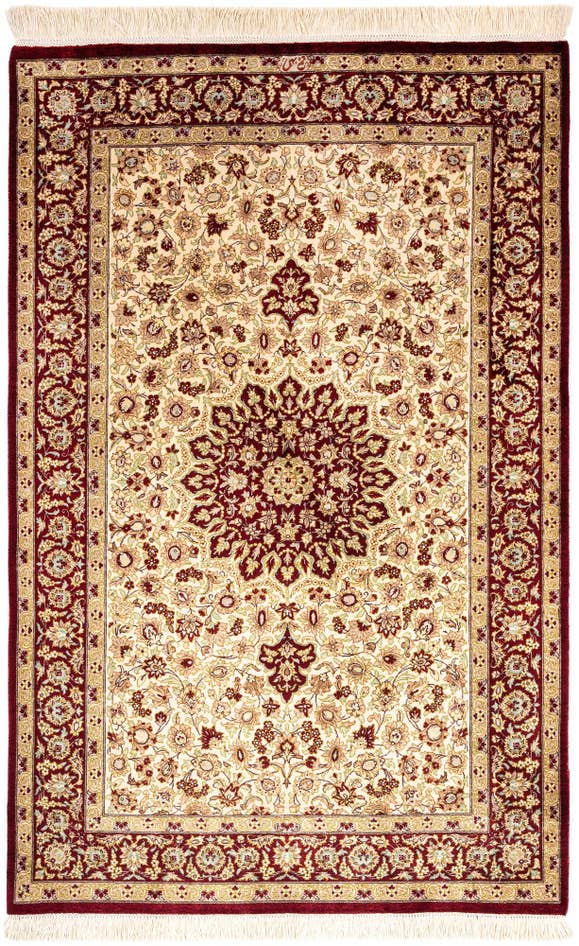 Detail image of 2' 7 x 3' 11 Ghom Silk Rug