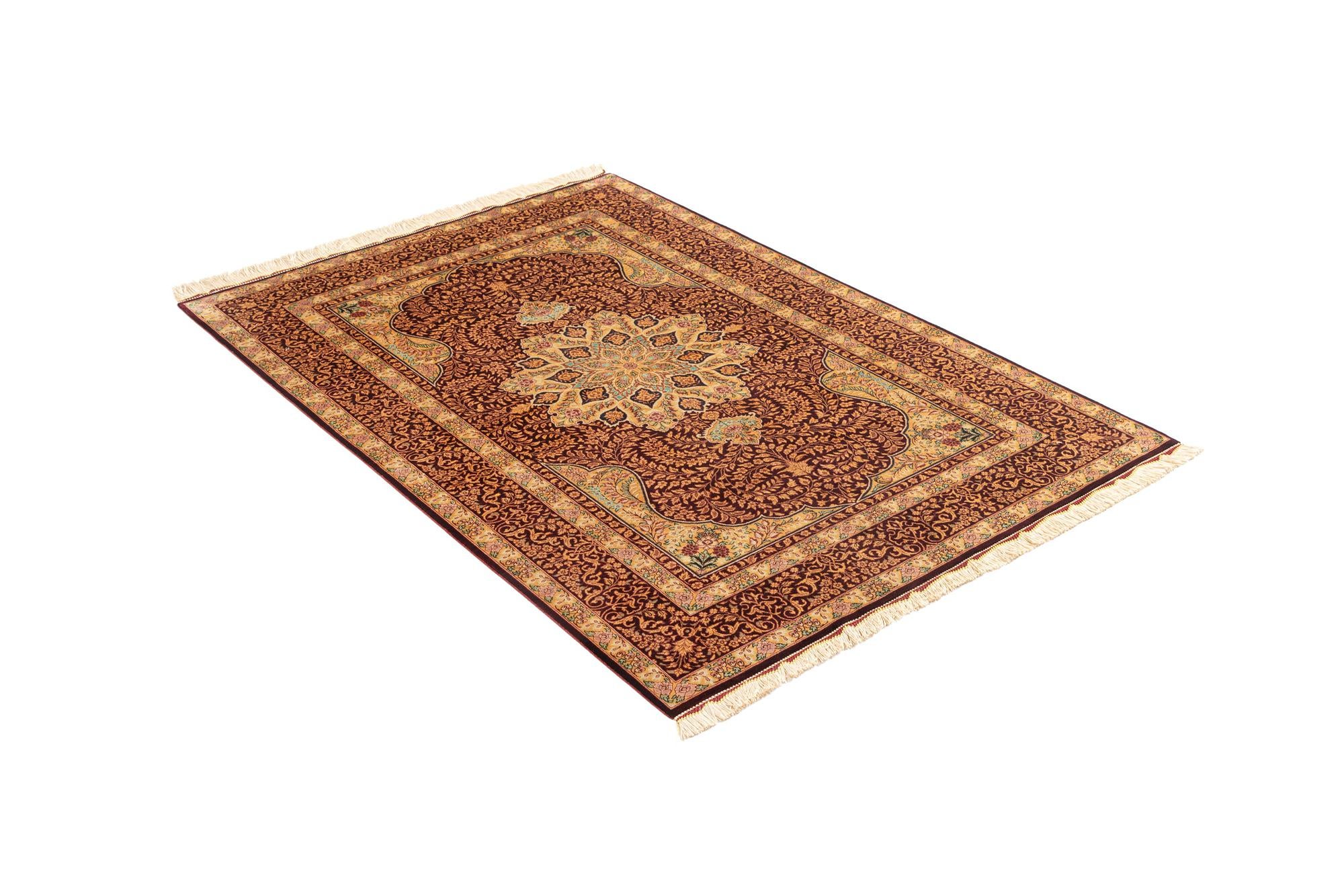 3' 5 x 4' 11 Ghom Silk Rug