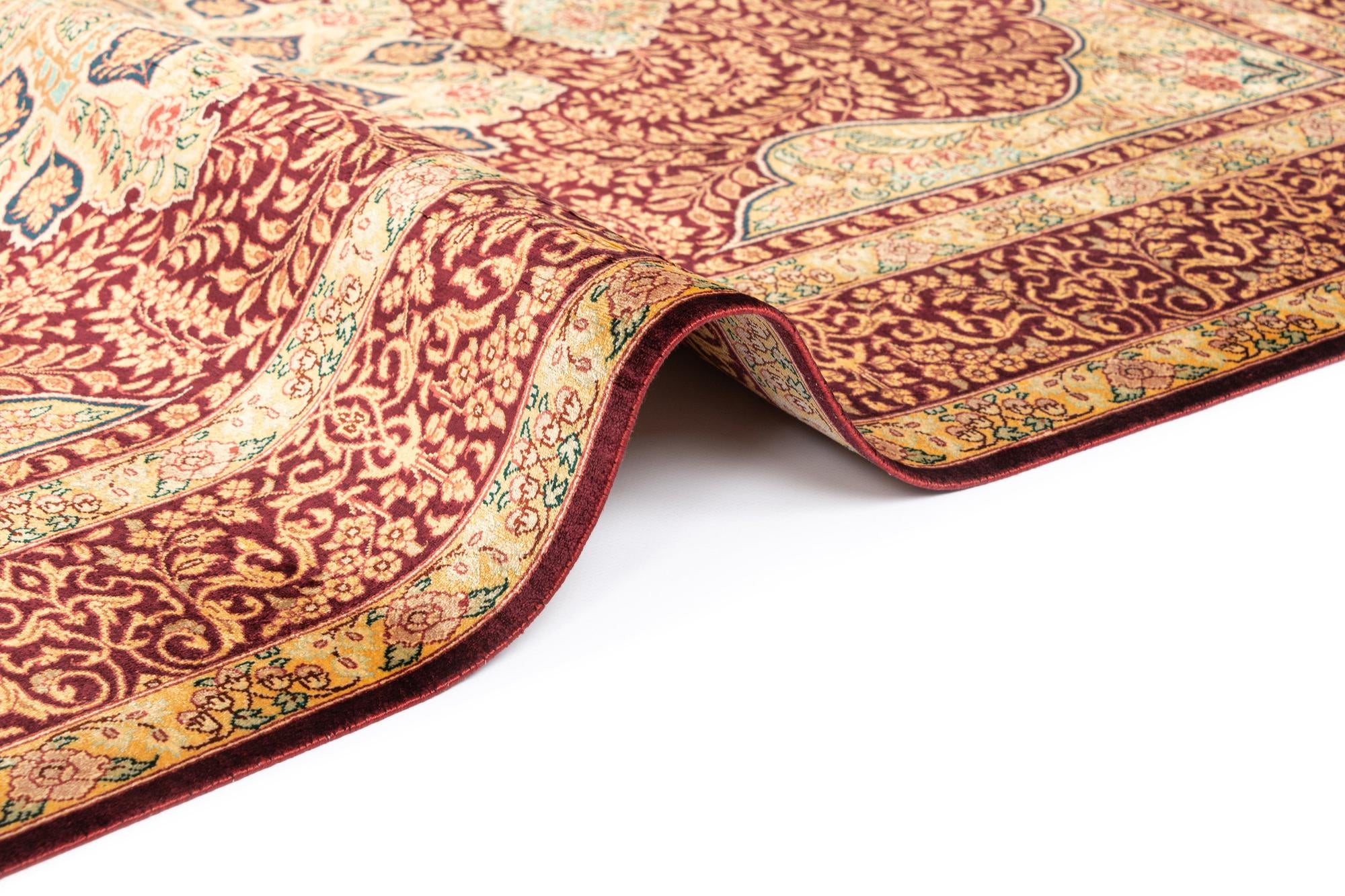 3' 5 x 4' 11 Ghom Silk Rug