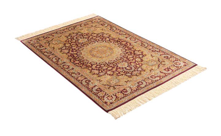 3' 4 x 4' 10 Ghom Silk Rug