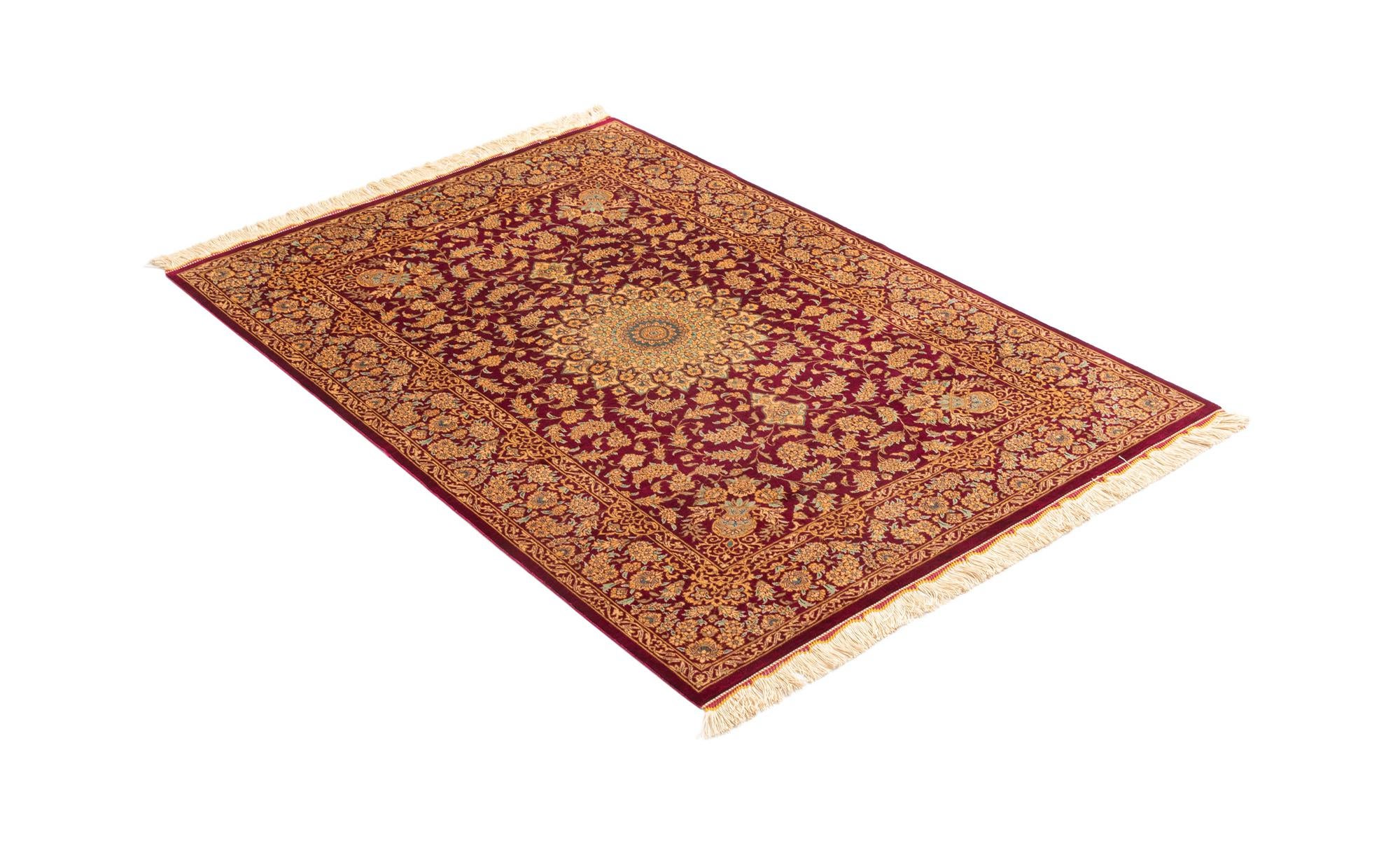 3' 3 x 4' 11 Ghom Silk Rug