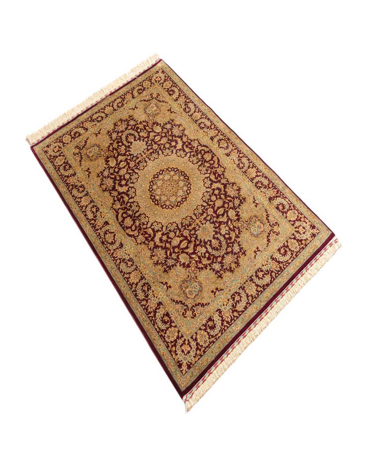 Detail image of 3' 3 x 4' 11 Ghom Silk Rug