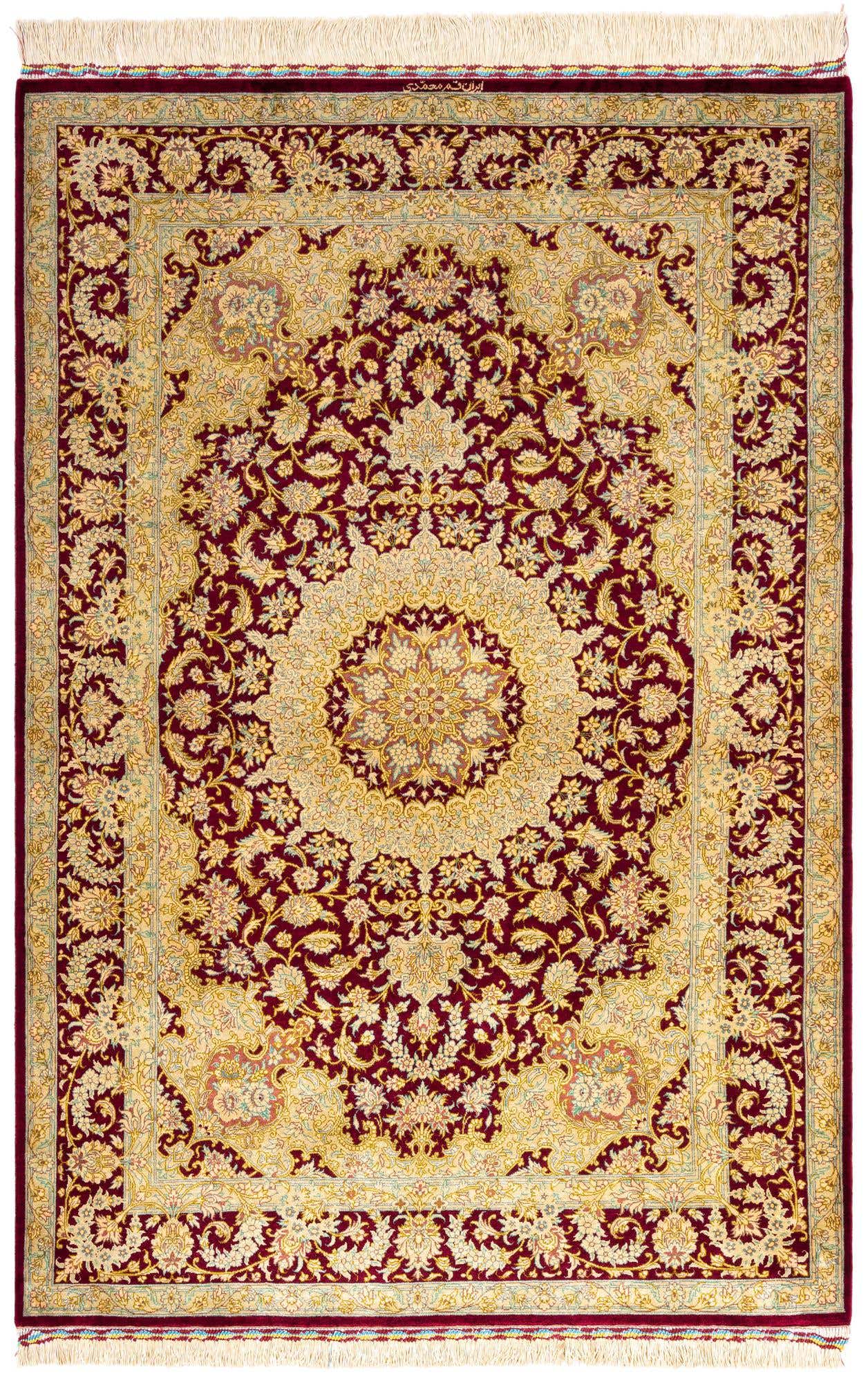3' 3 x 4' 11 Ghom Silk Rug