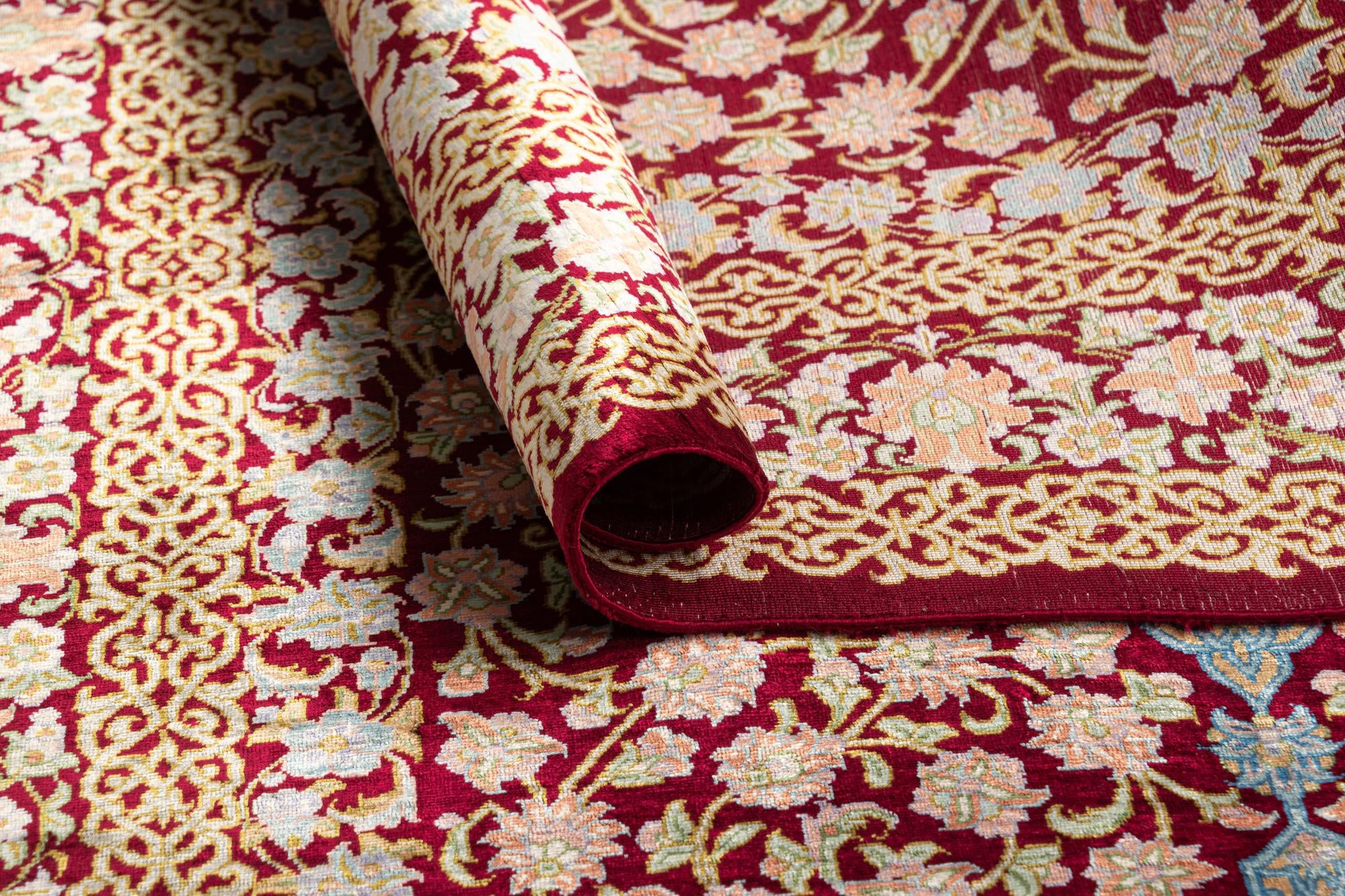 2' 7 x 4' 2 Ghom Silk Rug
