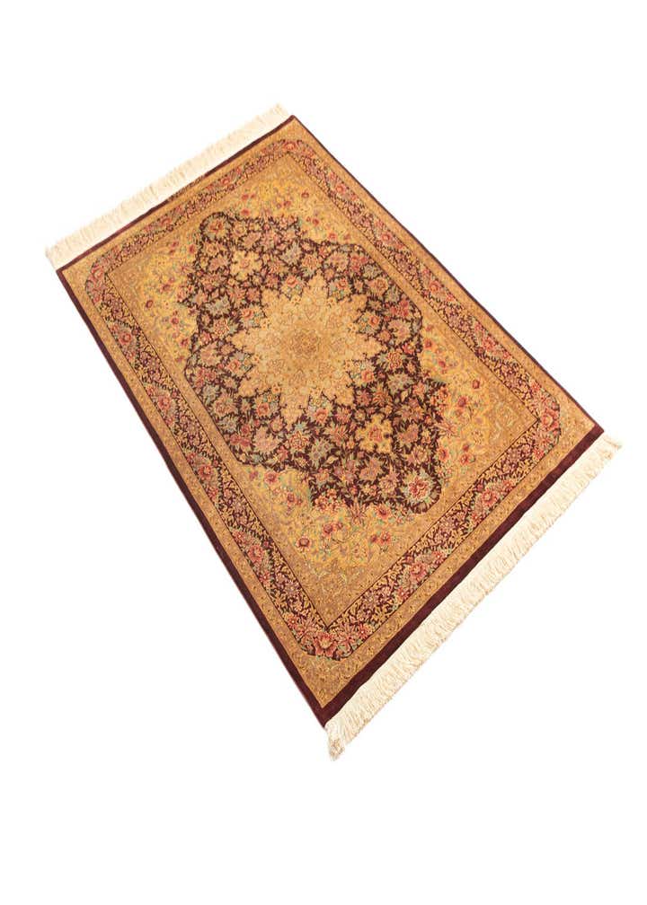 3' 4 x 5' 1 Ghom Silk Rug