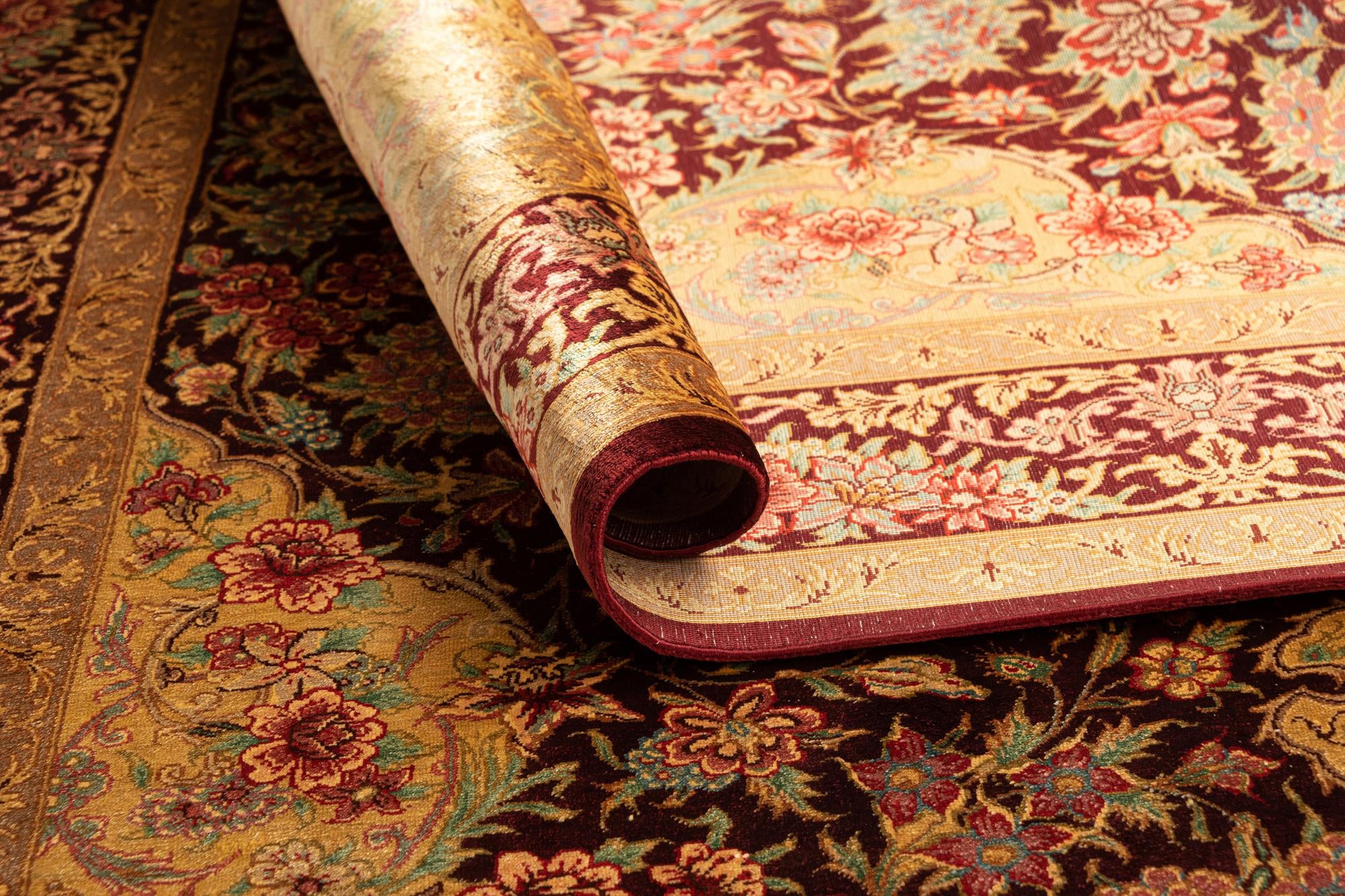 3' 4 x 5' 1 Ghom Silk Rug
