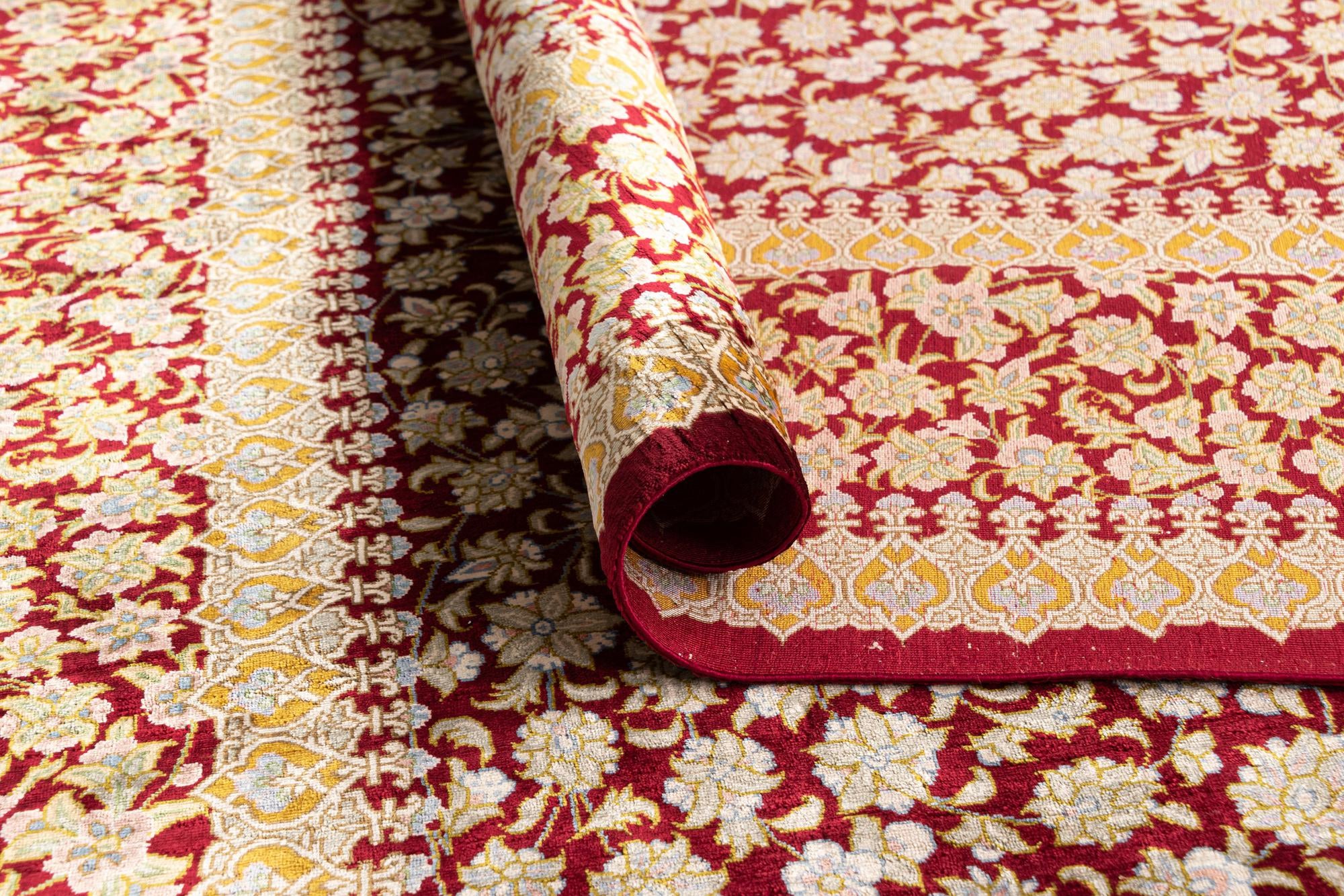 4' 5 x 6' 8 Ghom Silk Rug