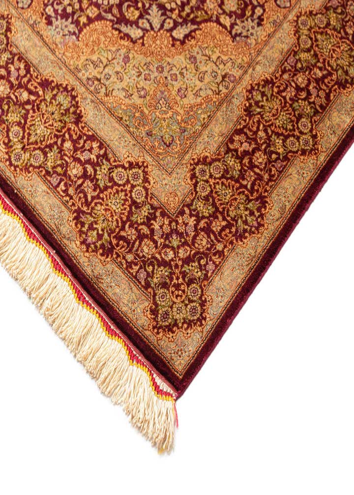 3' 4 x 4' 11 Ghom Silk Rug