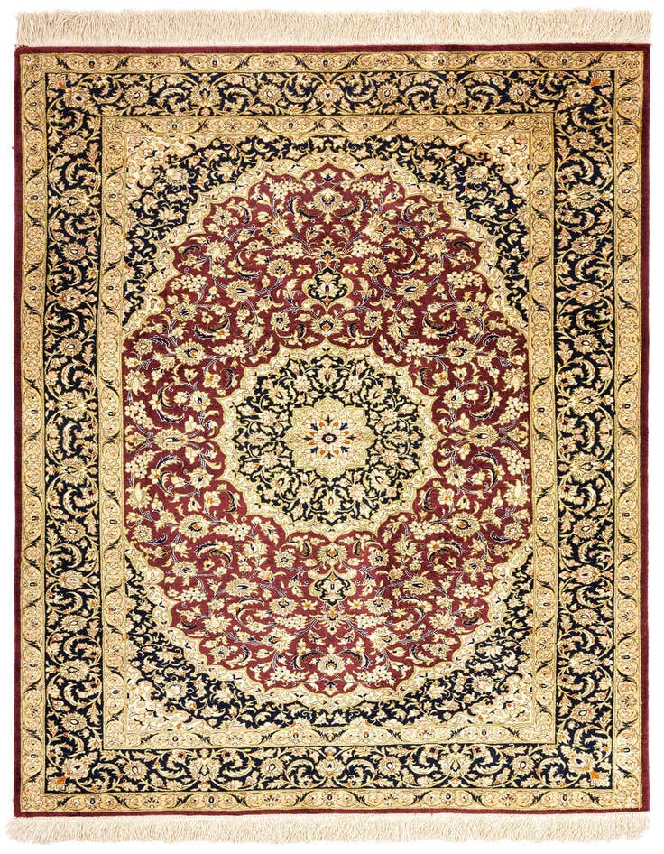 Detail image of 3' 3 x 5' Ghom Silk Rug