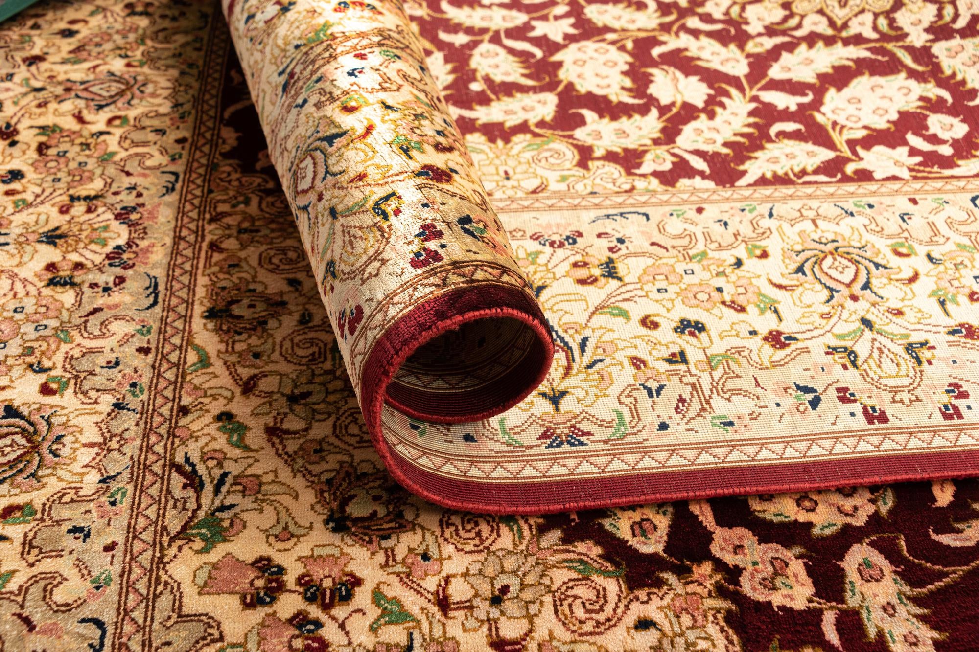 3' 3 x 4' 11 Ghom Silk Rug