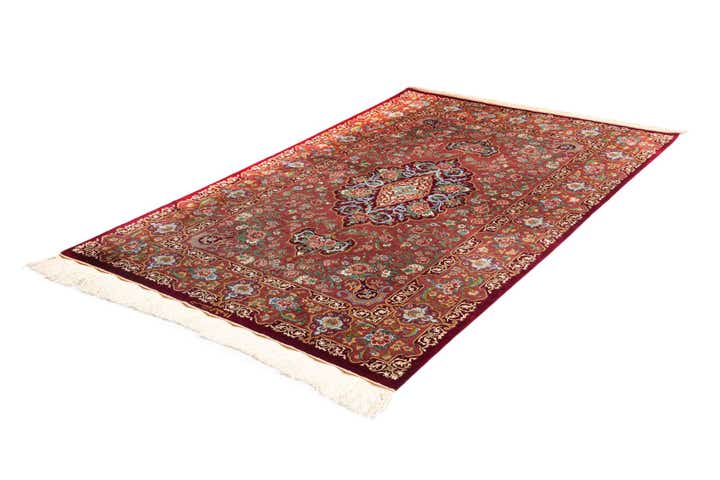 4' 2 x 6' 6 Ghom Silk Rug