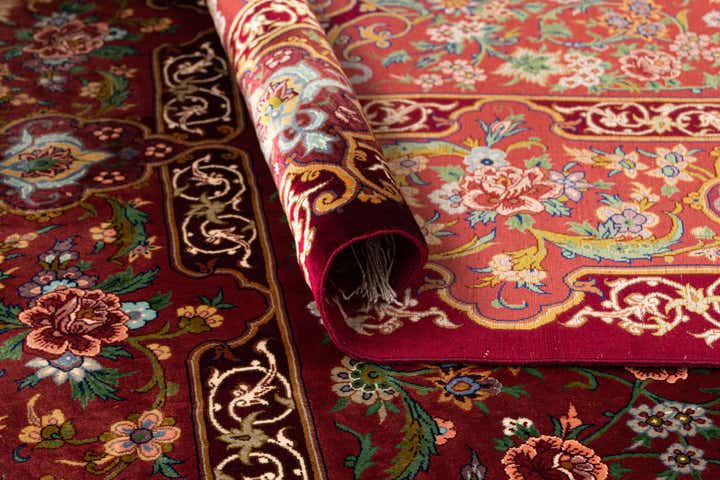 4' 2 x 6' 6 Ghom Silk Rug