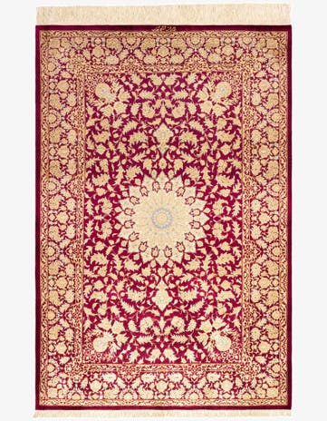 3' 3 x 4' 10 Ghom Silk Rug