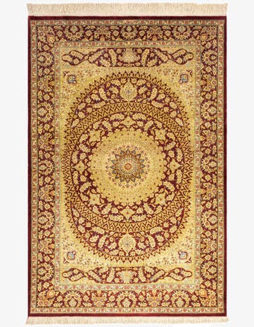 3' 3 x 4' 11 Ghom Silk Rug