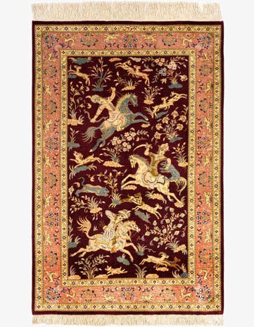 2' 7 x 3' 11 Ghom Silk Rug
