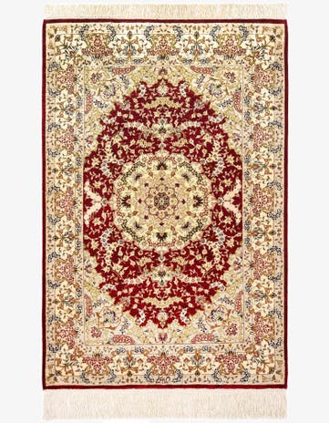 2' 7 x 3' 11 Ghom Silk Rug