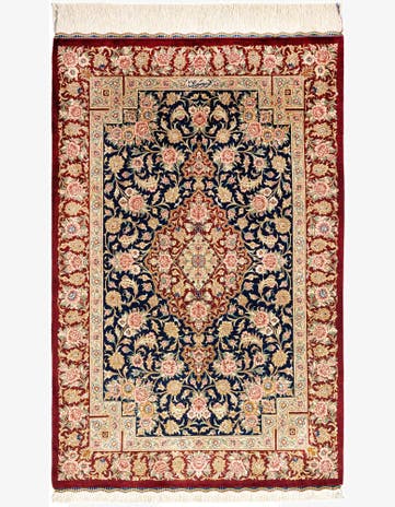 2' 7 x 4' Ghom Silk Rug
