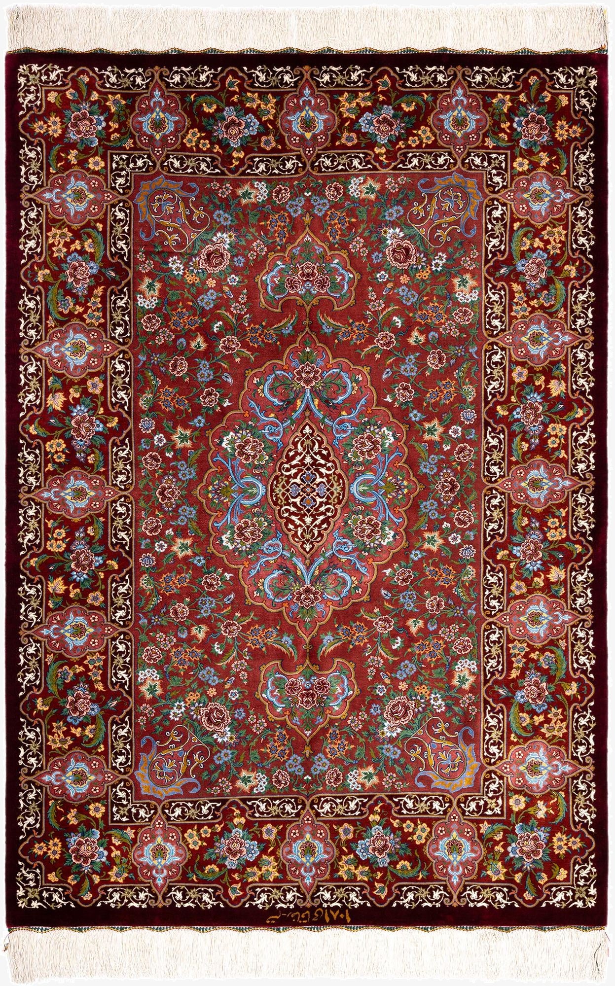 3' 3 x 4' 8 Ghom Silk Rug