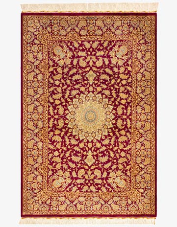 3' 3 x 4' 11 Ghom Silk Rug