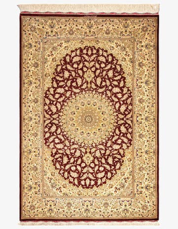 3' 3 x 4' 11 Ghom Silk Rug