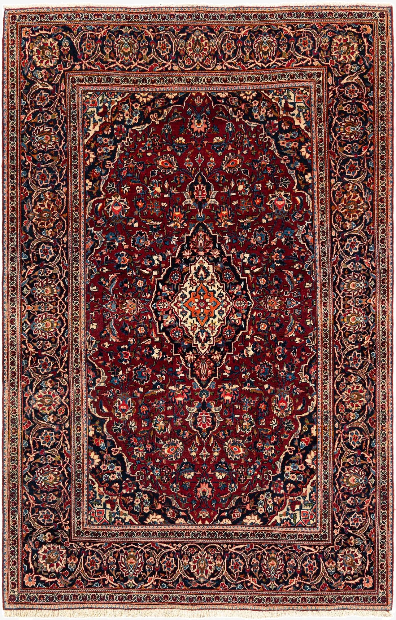 4' 4 x 6' 9 Kashan Rug