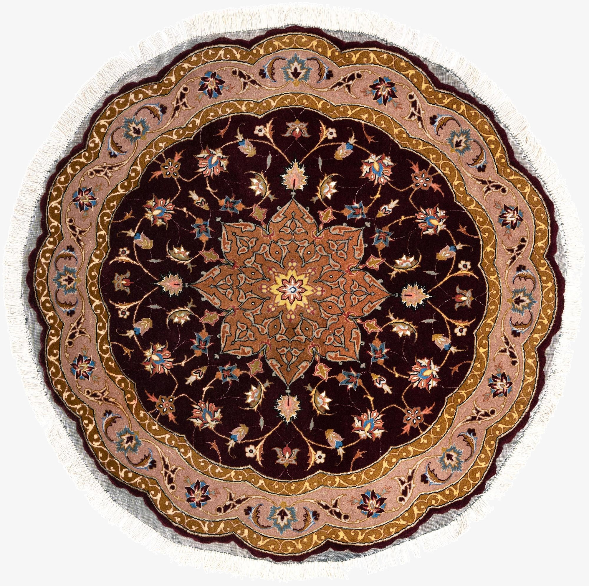 3' 4 x 3' 4 Tabriz Round Rug
