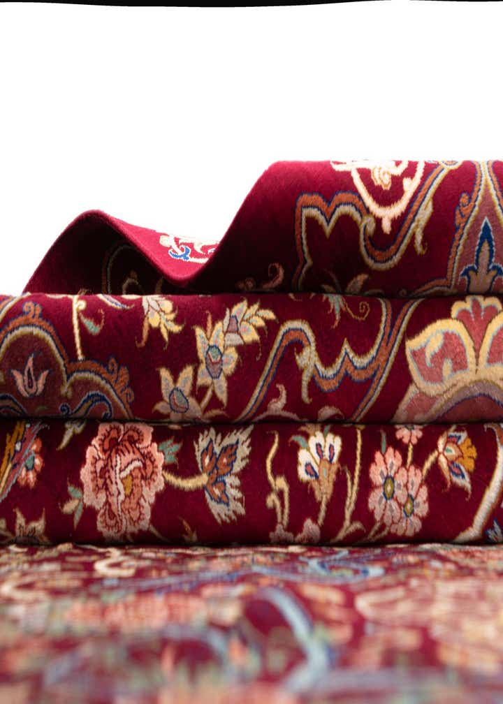 6' 7 x 6' 9 Ghom Silk Square Rug
