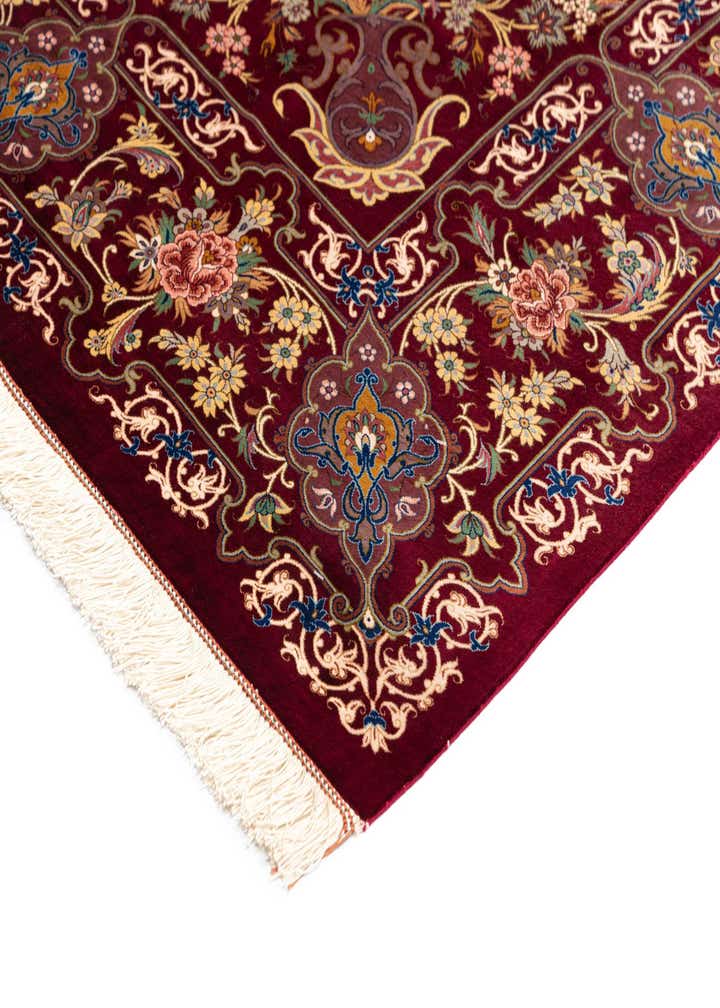 6' 7 x 6' 9 Ghom Silk Square Rug