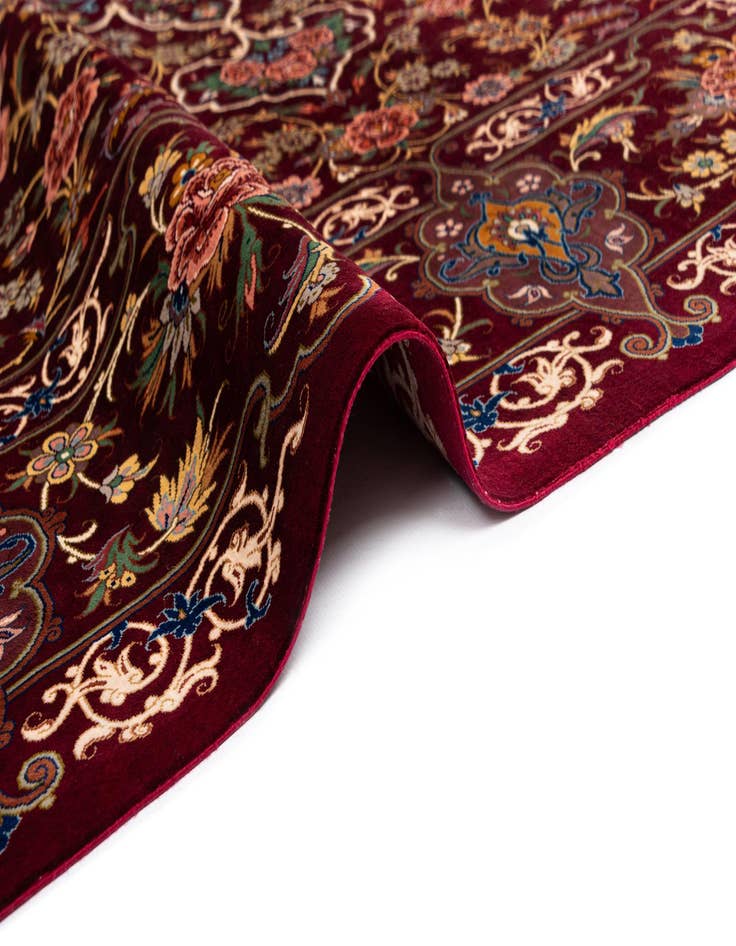 Detail image of 6' 7 x 6' 9 Ghom Silk Square Rug