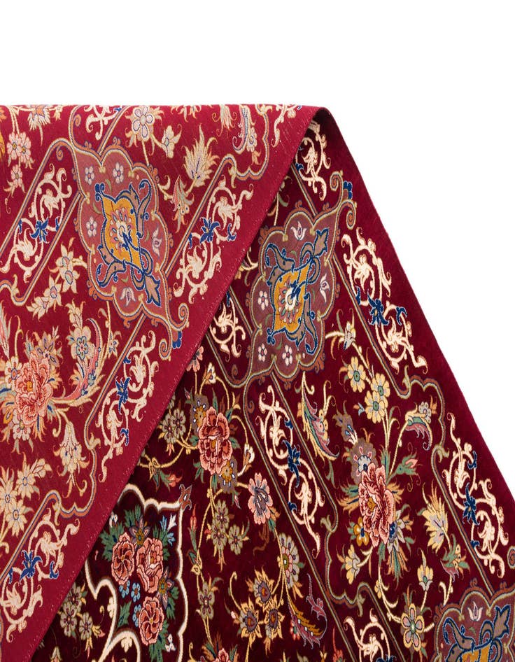 Detail image of 6' 7 x 6' 9 Ghom Silk Square Rug