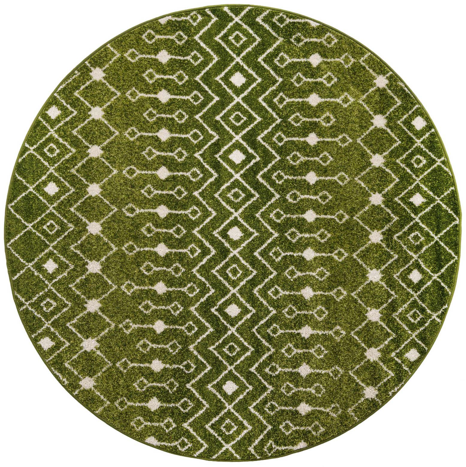 6' x 6' Boswell · Chevron rug, green