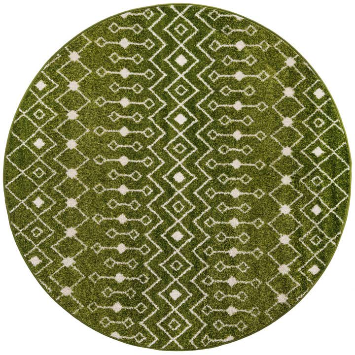 6' x 6' Boswell · Chevron rug, green