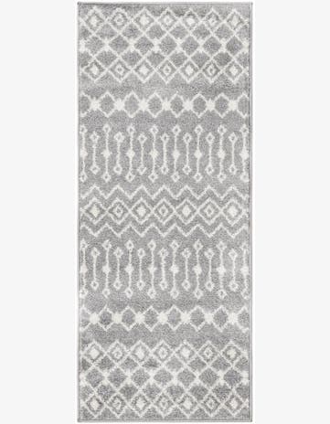 2' x 5' 3 Boswell · Geometric rug, gray and ivory