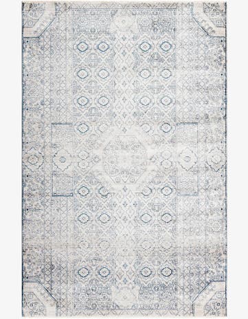 6' x 9' 2 Bradshaw · Border rug, gray