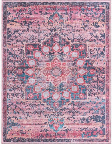 Brick Washable Francesca Rug