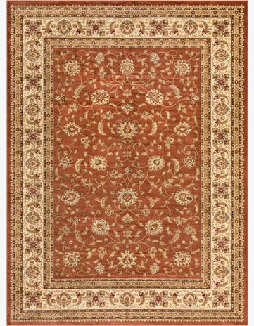 Brick Red Light Rose Aditi Rug