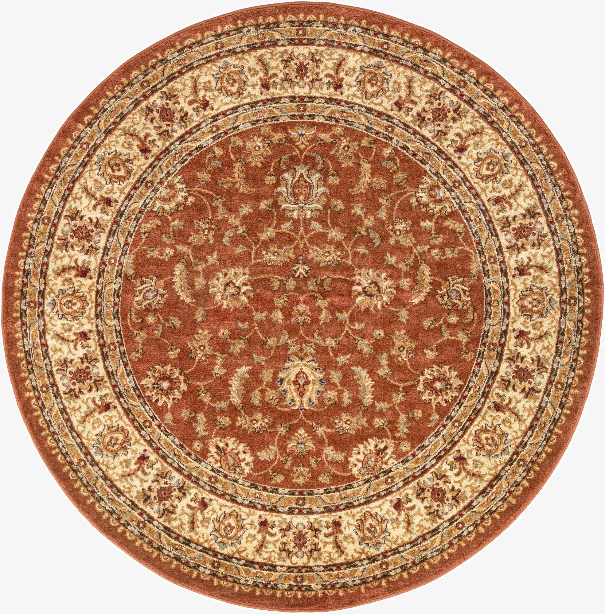 6' x 6' Classic Agra Round Rug