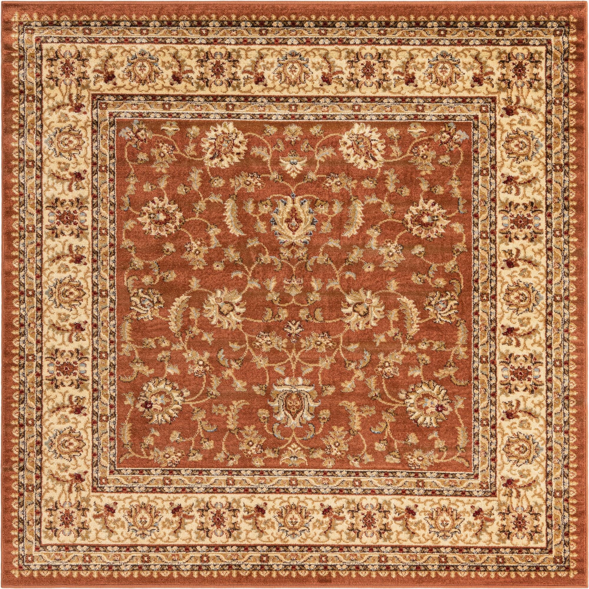 6' x 6' Classic Agra Square Rug