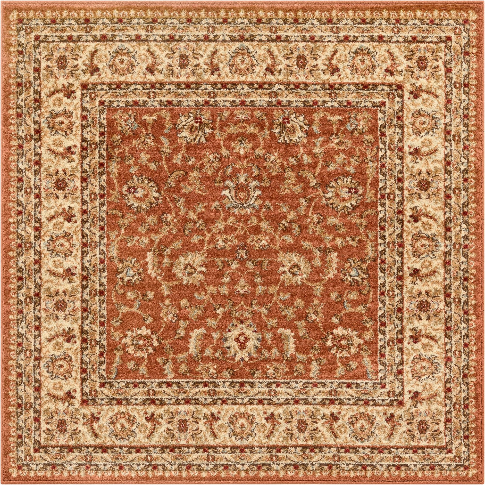 4' x 4' Classic Agra Square Rug