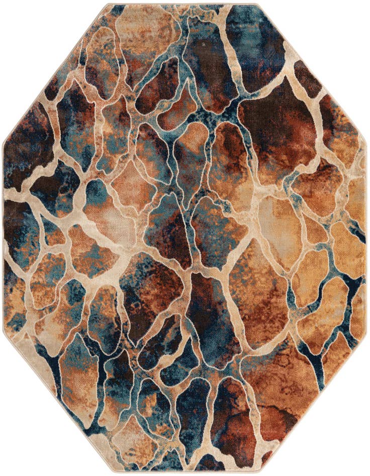 Detail image of 5' 3 x 5' 3 Ethereal Octagon Rug