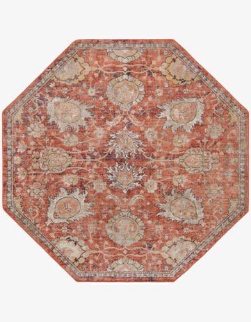 Brick Red Lola Octagon Rug