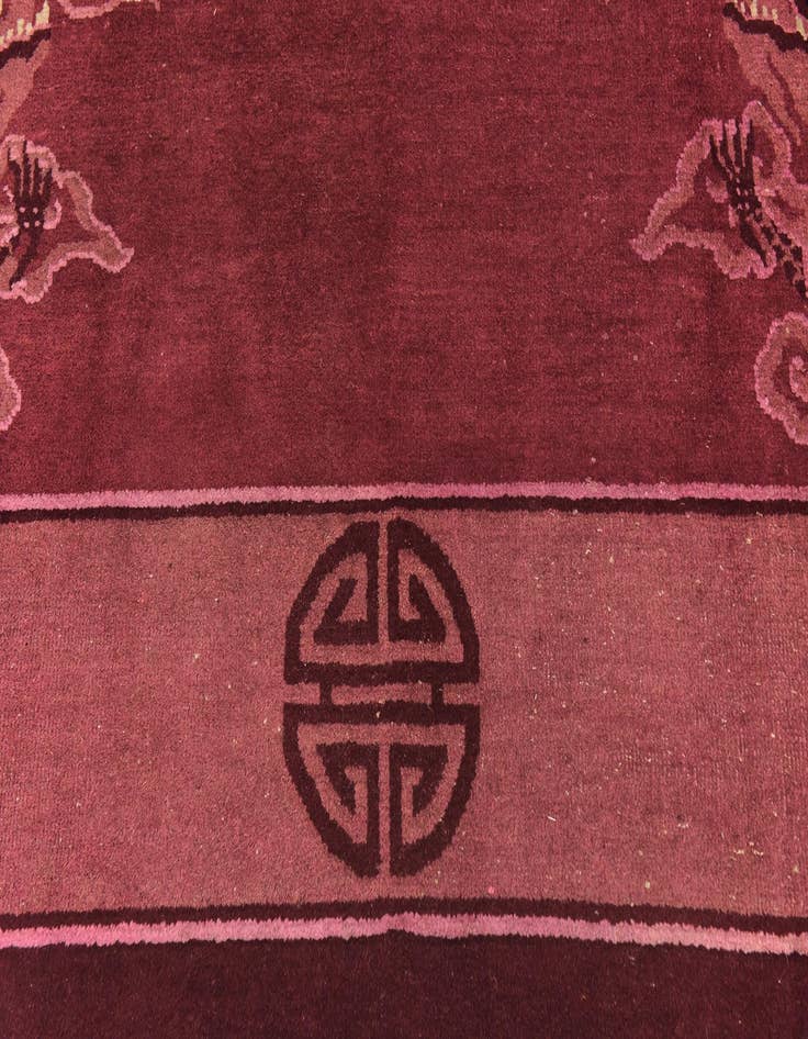 Detail image of 8' 10 x 11' 10  Hand Knotted Antique Finish Wool Rug