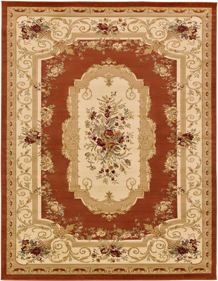 Detail image of 9' x 12' Classic Aubusson Rug