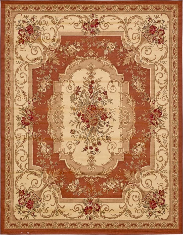 Detail image of 7' 10 x 10' Classic Aubusson Rug
